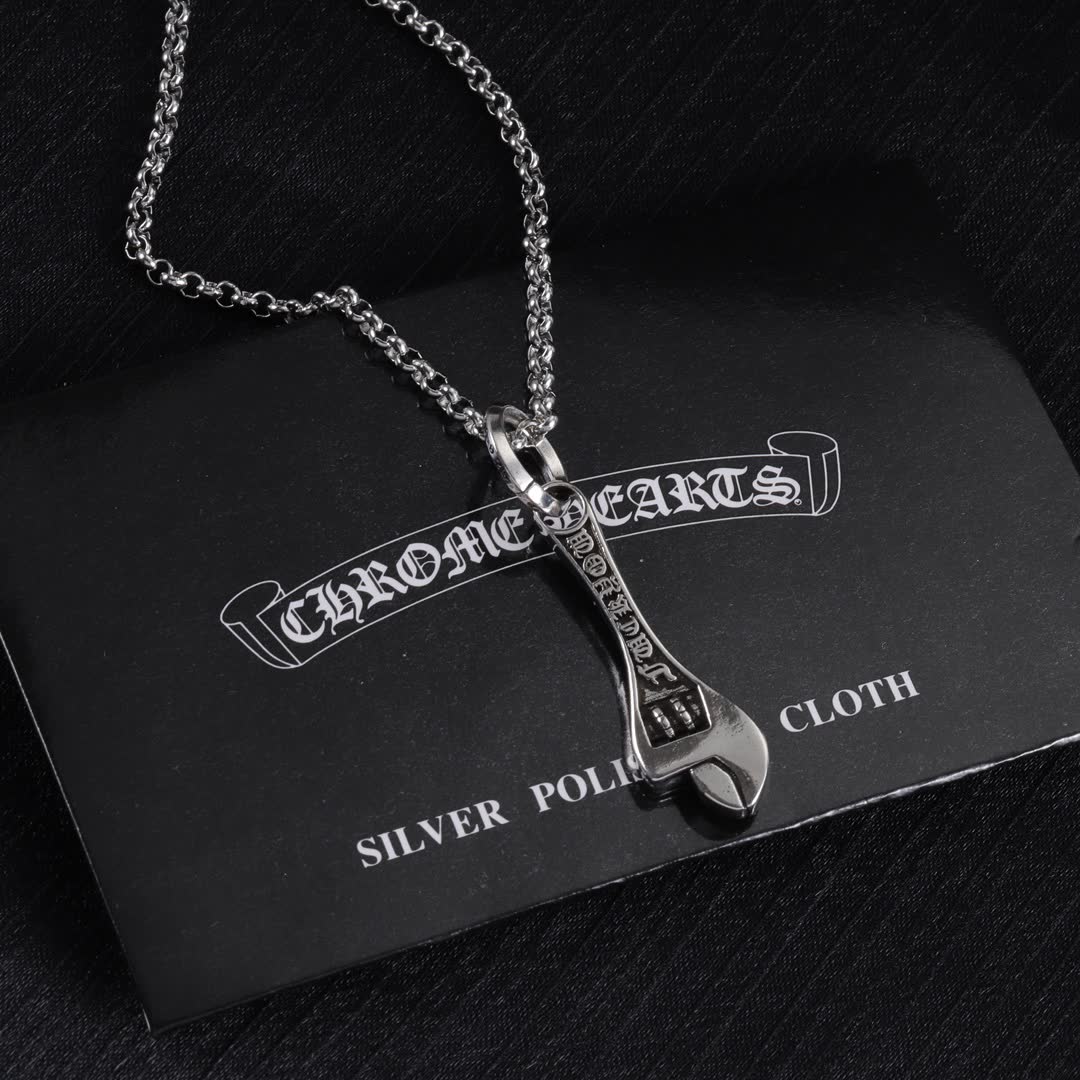 Chrome Hearts Silver Wrench Pendant Necklace